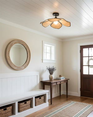 Raffia Petal Ceiling Lamp