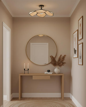 Raffia Petal Ceiling Lamp