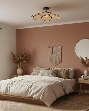 Raffia Petal Ceiling Lamp