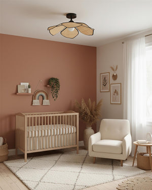 Raffia Petal Ceiling Lamp