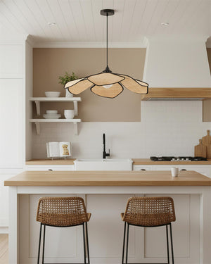 Raffia Petal Pendant Lamp