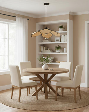 Raffia Petal Pendant Lamp