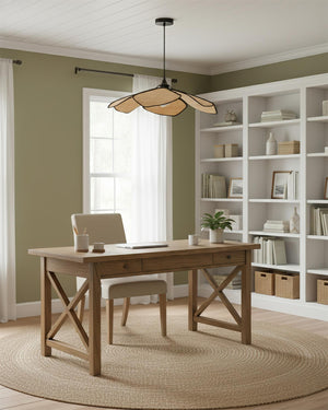 Raffia Petal Pendant Lamp