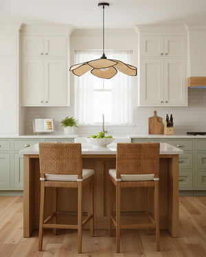 Raffia Petal Pendant Lamp