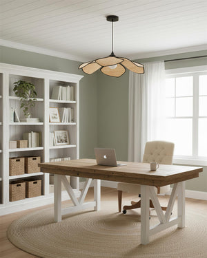 Raffia Petal Pendant Lamp