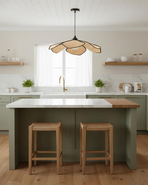 Raffia Petal Pendant Lamp