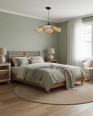 Raffia Petal Pendant Lamp