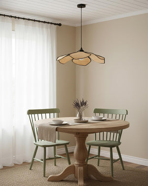 Raffia Petal Pendant Lamp