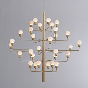 Raggiera Tiered Alabaster Globe Chandelier