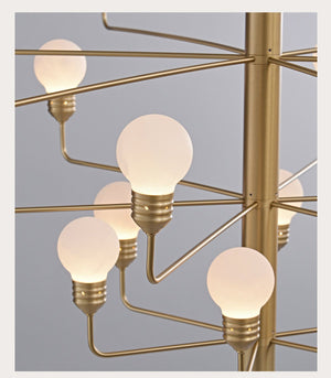 Raggiera Tiered Alabaster Globe Chandelier