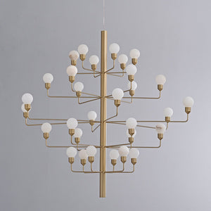 Raggiera Tiered Alabaster Globe Chandelier