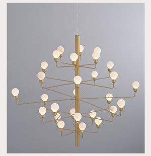 Raggiera Tiered Alabaster Globe Chandelier