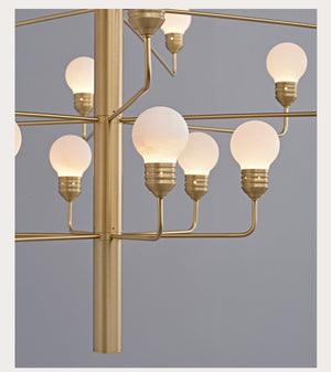 Raggiera Tiered Alabaster Globe Chandelier