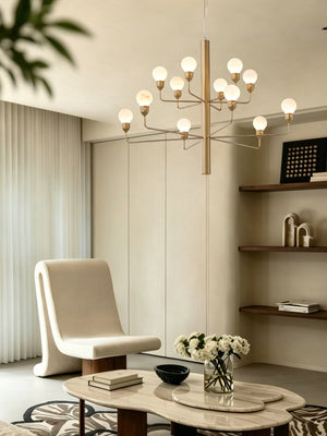 Raggiera Tiered Alabaster Globe Chandelier