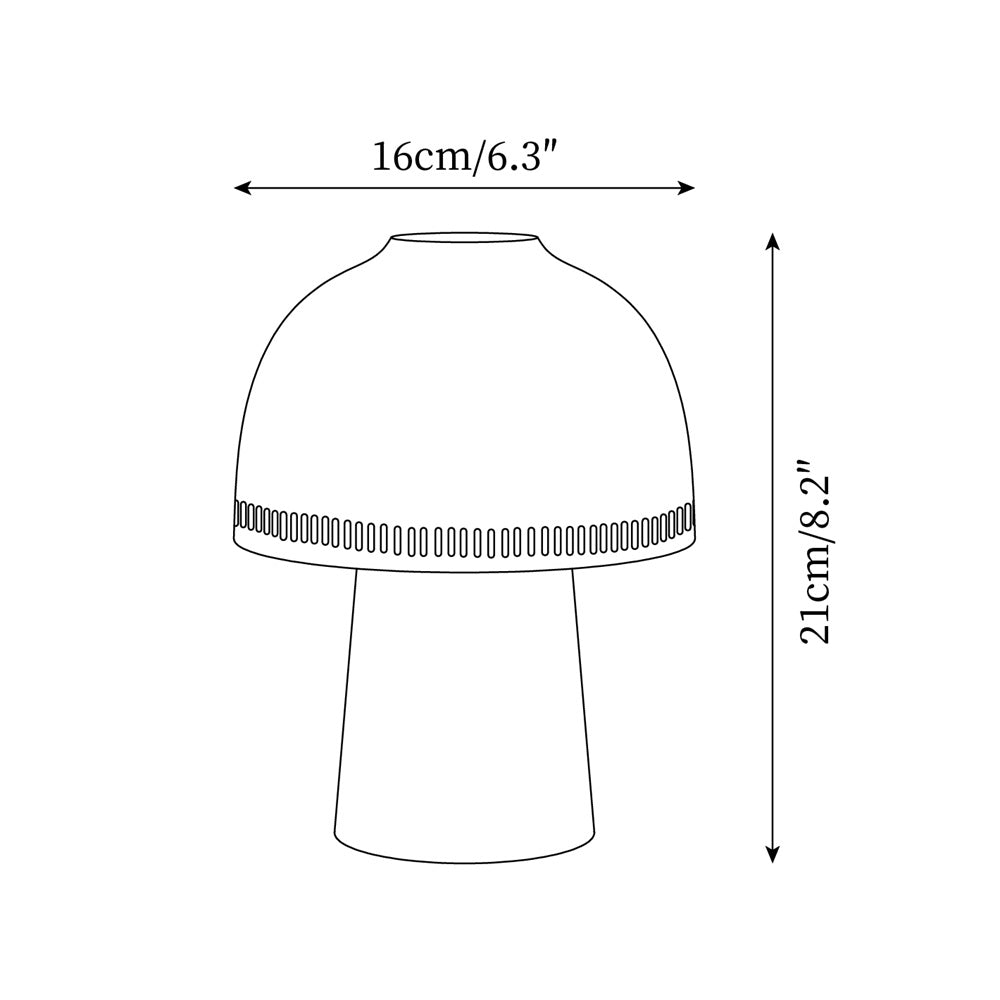 Lámpara de mesa Raku 6.3″- 8.2″