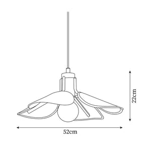 Callie Pendant Lamp 20.4″- 8.6″ - Docos