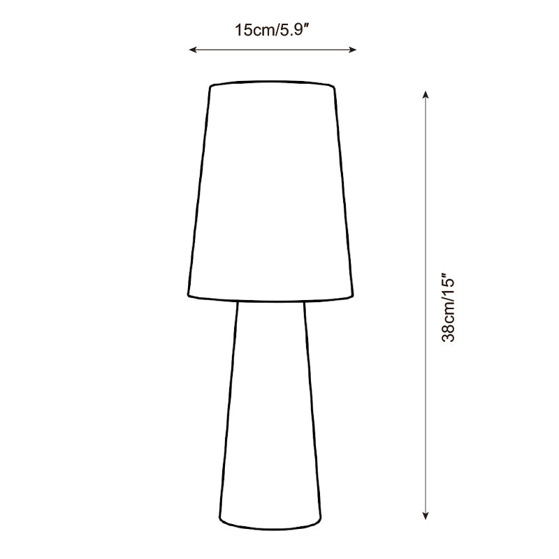 Ravello Wood Table Lamp — Dimension drawings 1