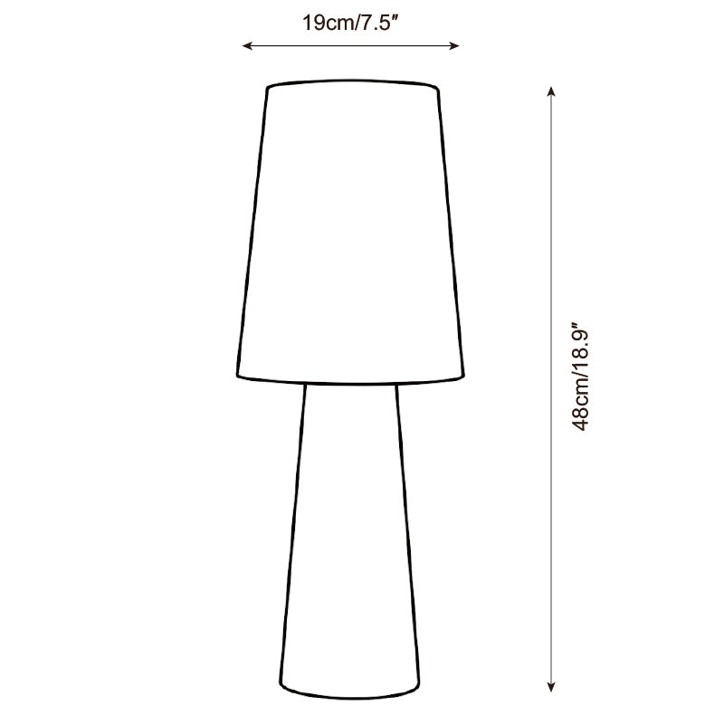 Ravello Wood Table Lamp — Dimension drawings 2