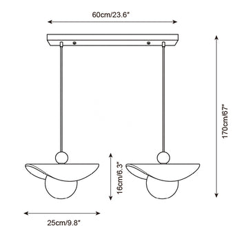 Ravion Pendant Lamp — Dimension drawings 2
