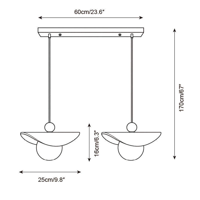 Ravion Pendant Lamp — Dimension drawings 2
