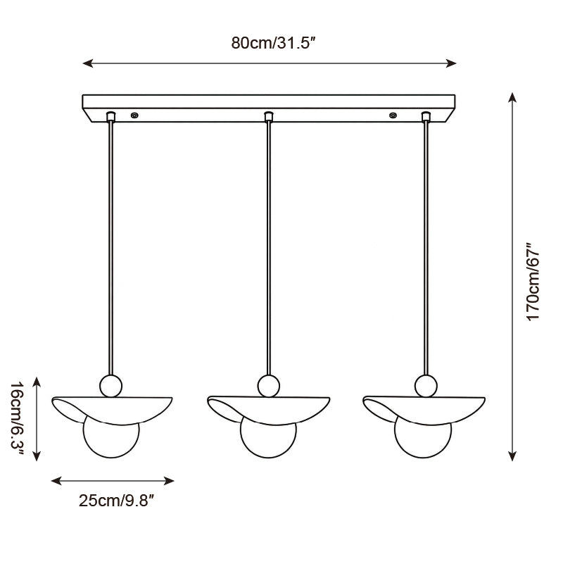 Ravion Pendant Lamp — Dimension drawings 3