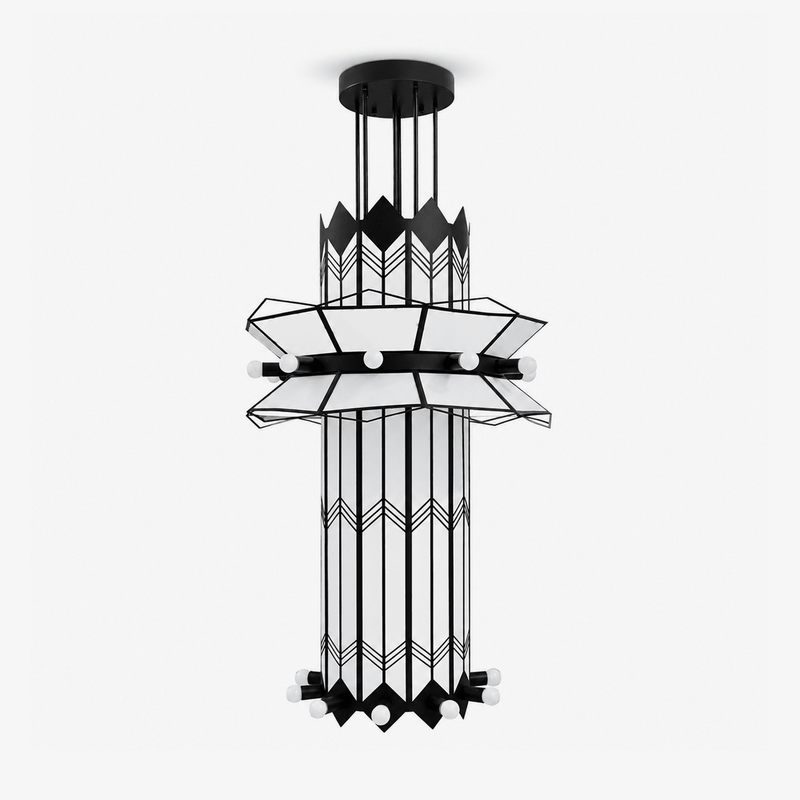 Rayonne Art Deco Pendant Chandelier