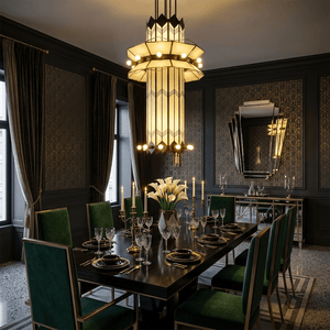Rayonne Art Deco Pendant Chandelier
