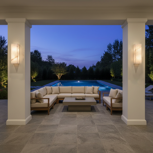 Rectangular Alabaster Wall Sconce