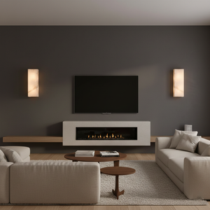 Rectangular Alabaster Wall Sconce