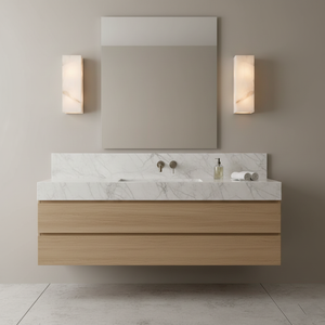 Rectangular Alabaster Wall Sconce