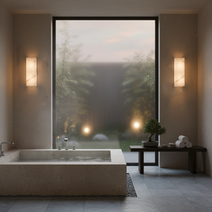 Rectangular Alabaster Wall Sconce