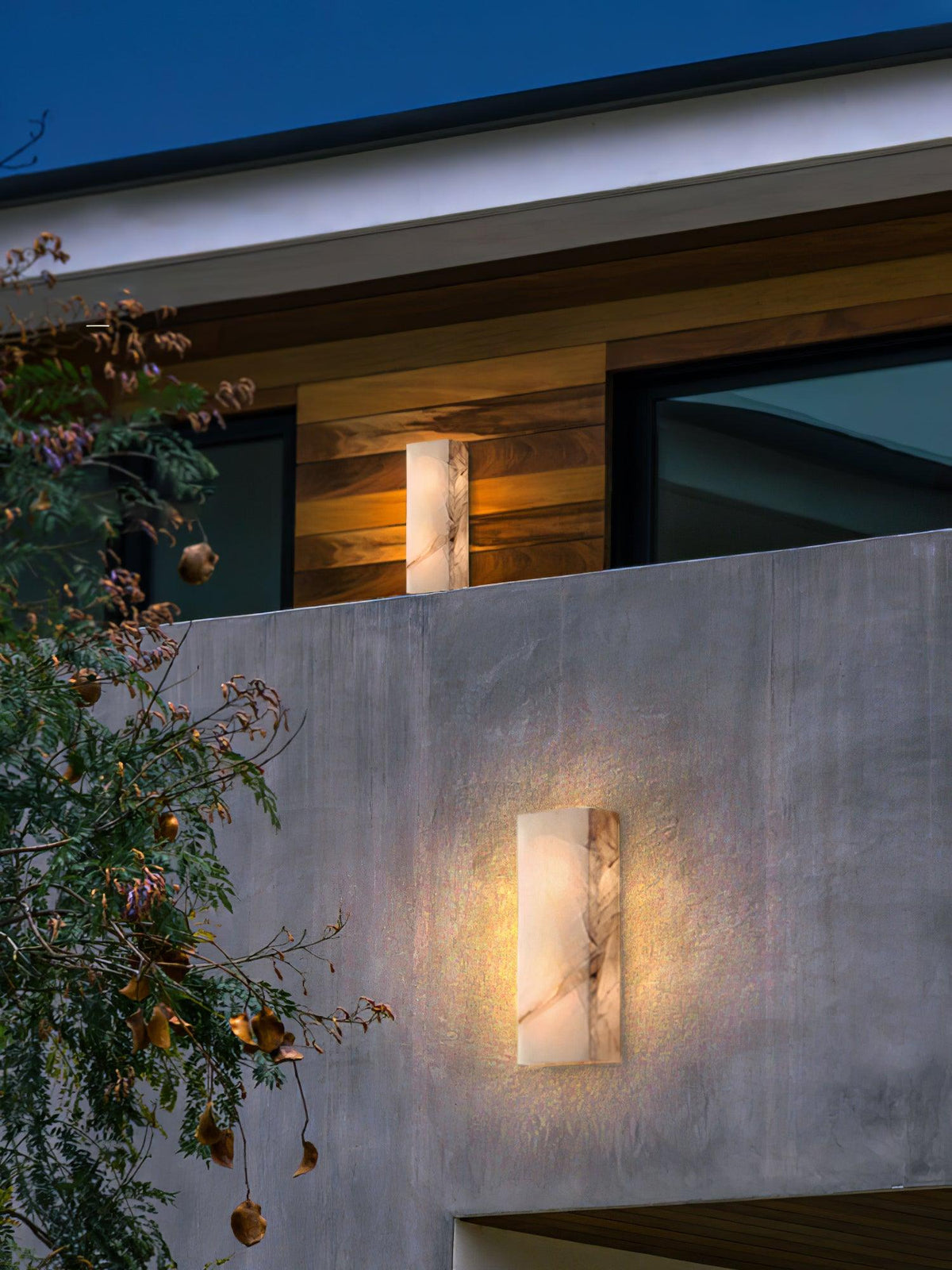 Rectangular Alabaster Wall Sconce - Docos