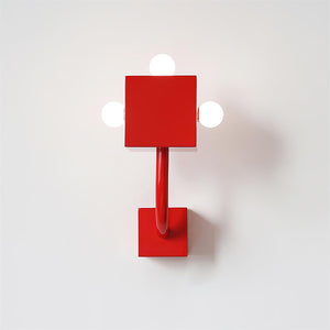 Red Cube Wall Lamp 9.6″- 12″