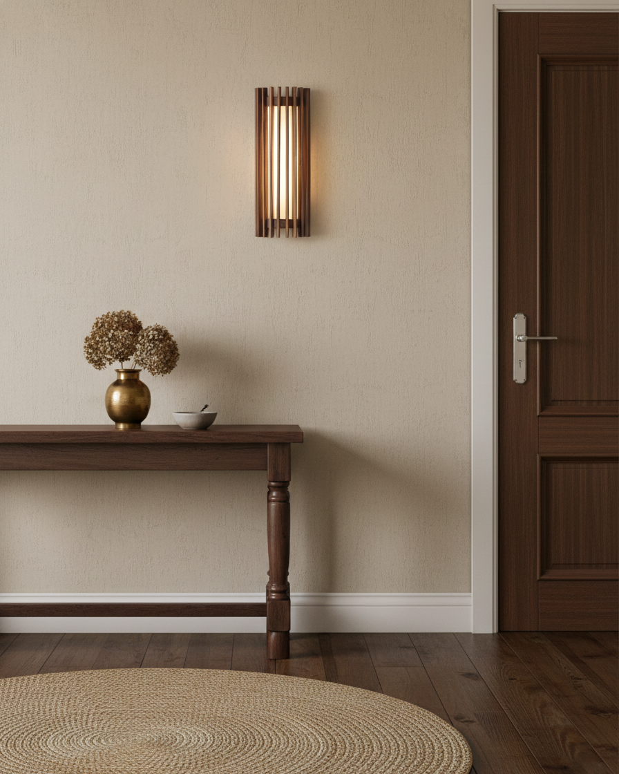 Regina Walnut Wall Lamp