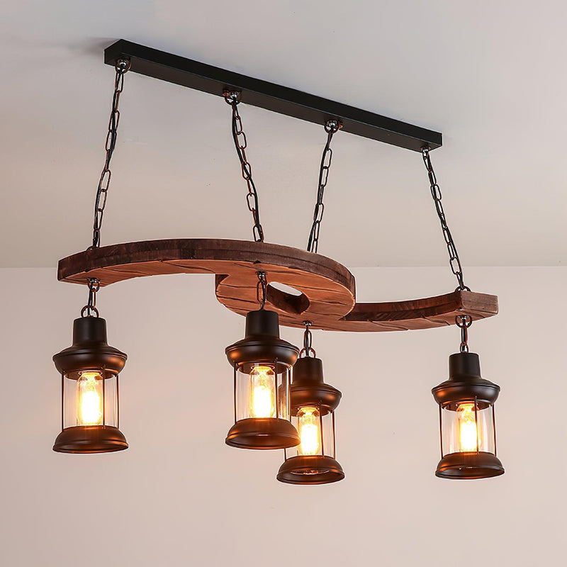Retro Boat Wood Chandelier – detail 16