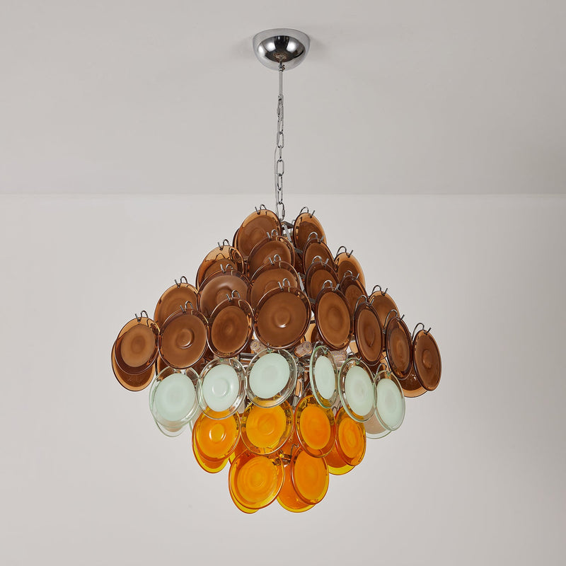 Retro Glass Disc Chandelier – detail 12
