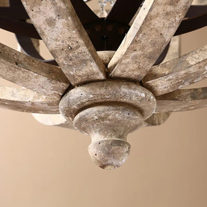 Retro Globe Weathered Chandelier