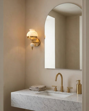 Retro Yuna Alabaster Wall Sconce