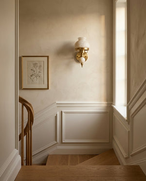 Retro Yuna Alabaster Wall Sconce