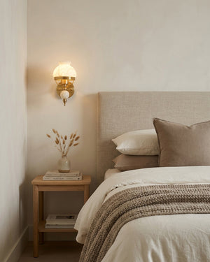 Retro Yuna Alabaster Wall Sconce