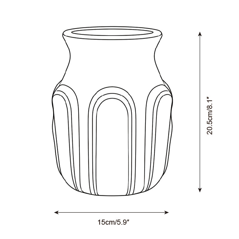 Rivelle Ceramic Vase — Dimension drawings 2