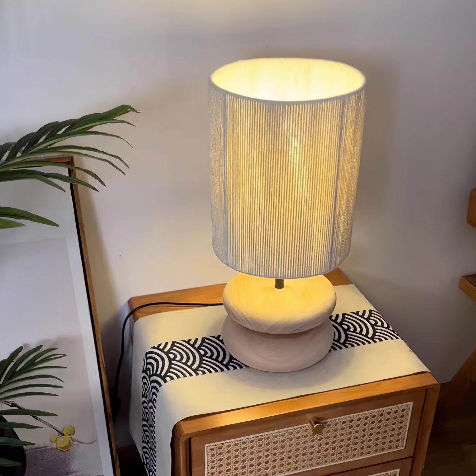 Wooden Modern Bedroom Table Lamp