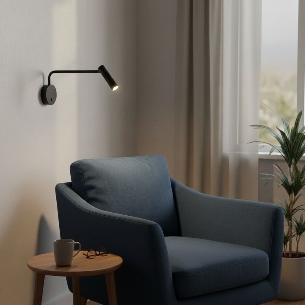 Lámpara de pared de lectura Rizo 
