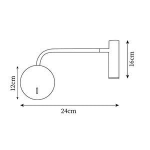 Rizo Reading Plug In Wall Lamp