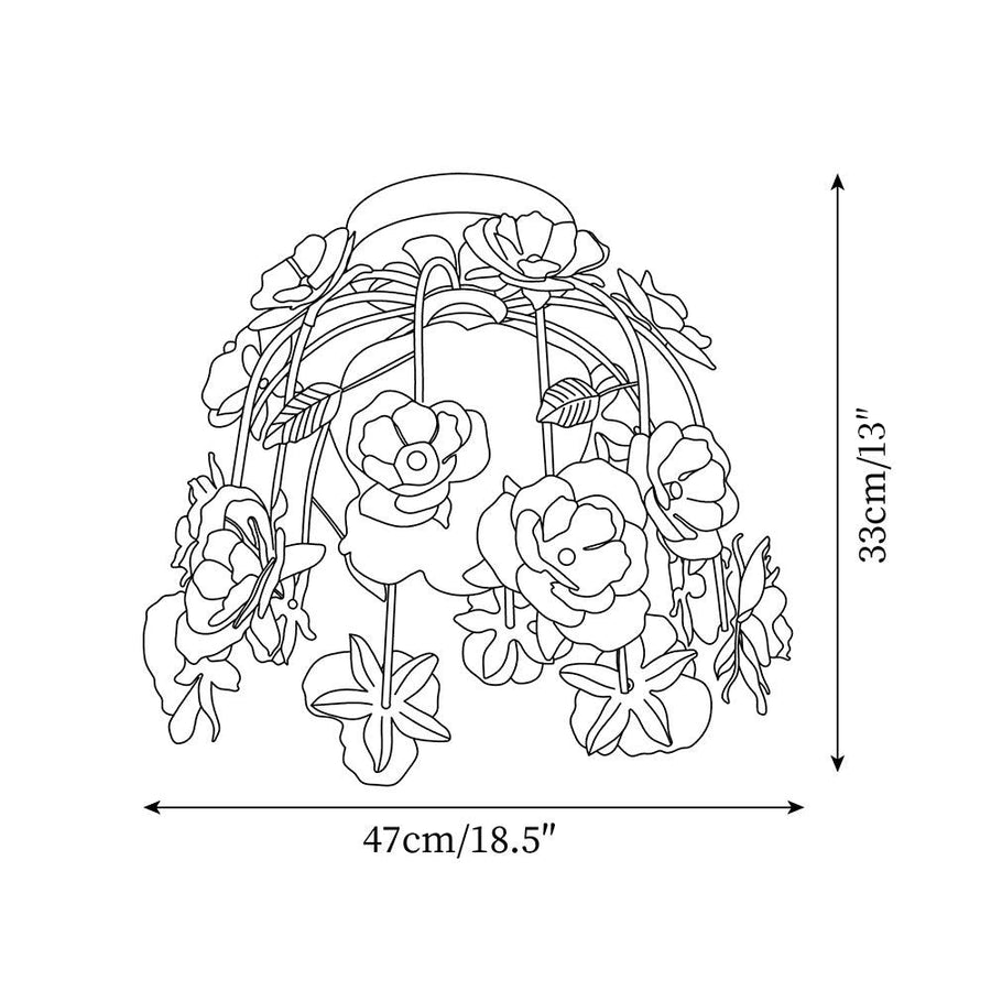 Plafonnier Romantische Flowers — Plans de dimensions 1