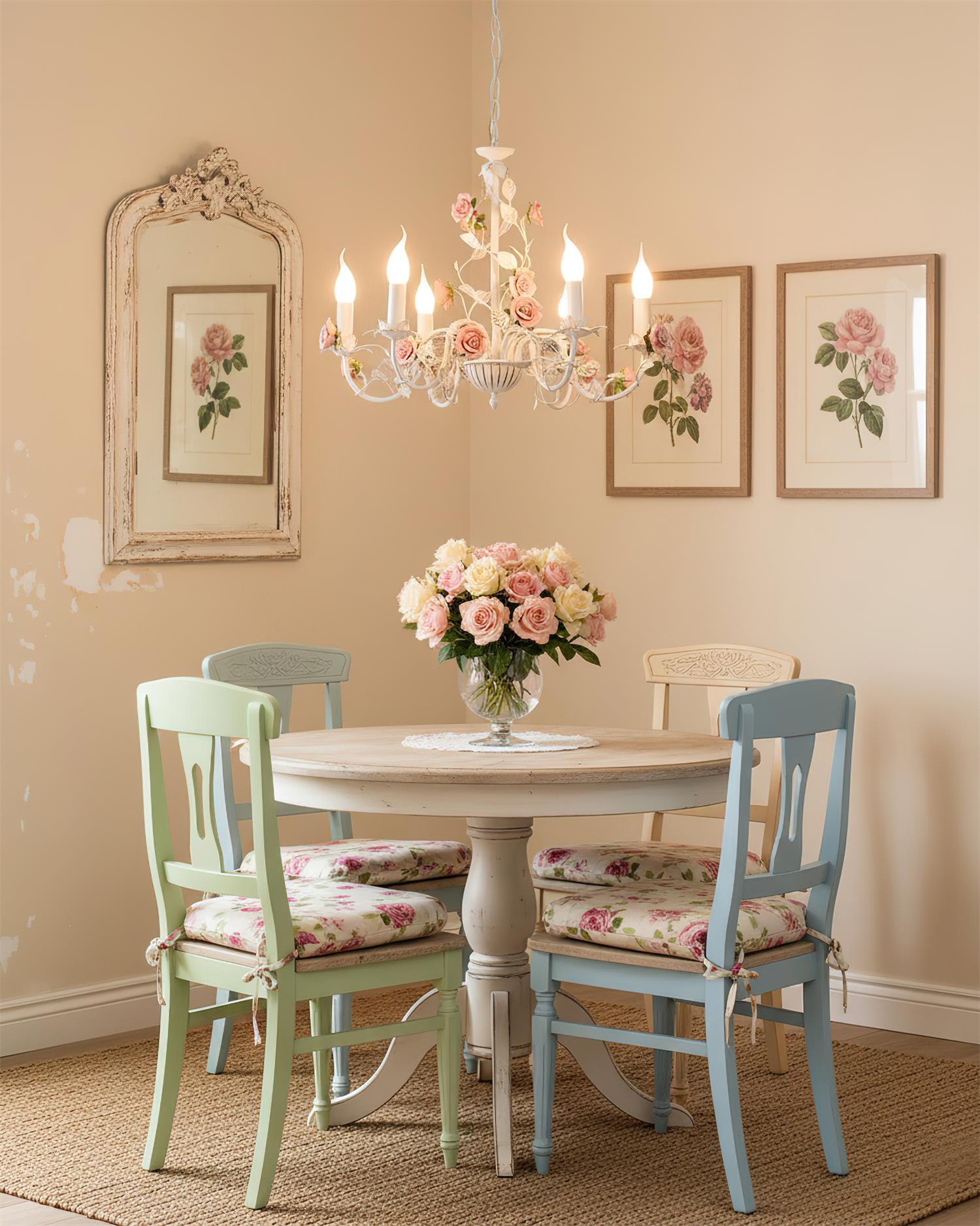 Rose Flowers Chandelier