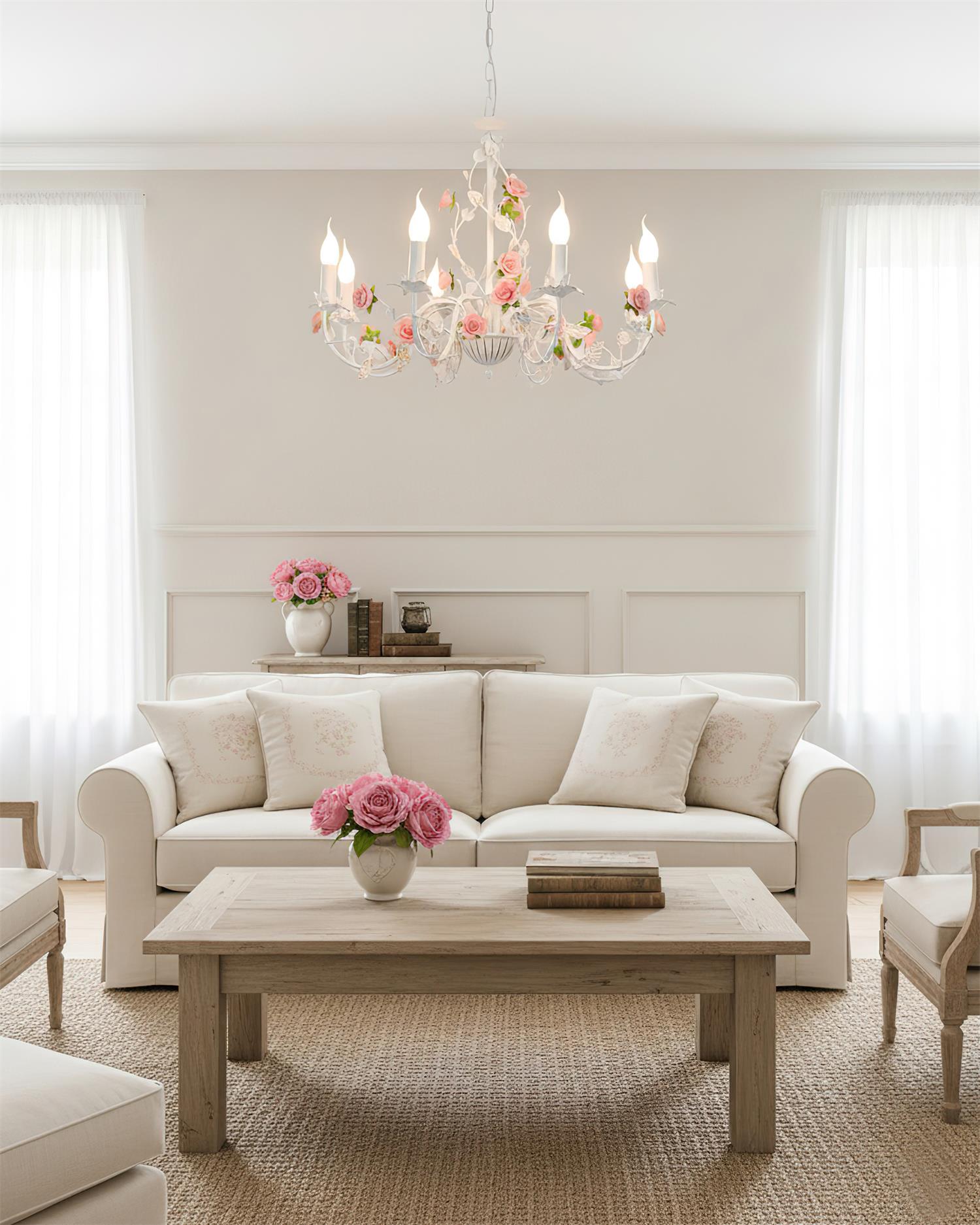Rose Flowers Chandelier
