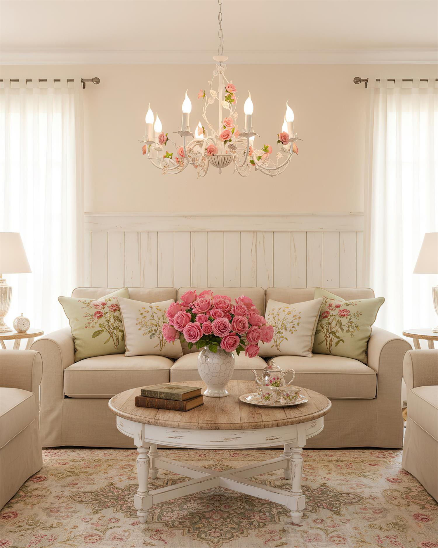 Rose Flowers Chandelier