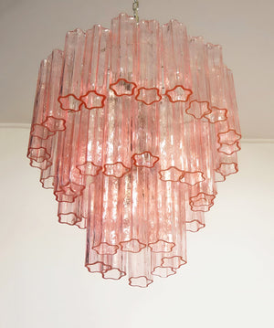 Rose Tubes Glass Chandelier