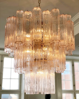 Rose Tubes Glass Chandelier